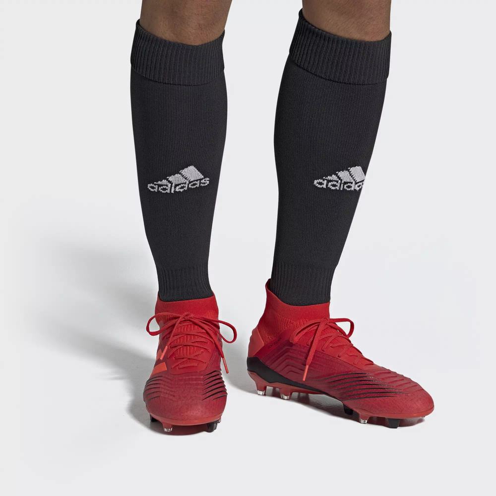 Adidas Predator 19.1 Firm Ground Tacos de Futbol Rojos Para Hombre (MX-91800)